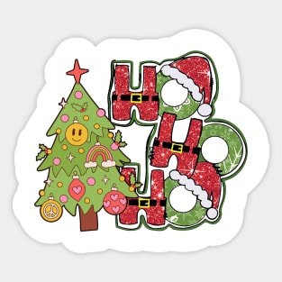 HO HO HO SHIRT, , Christmas shirt, Merry Christmas, Christmas 2023 , Groovy Christmas Tree Sticker